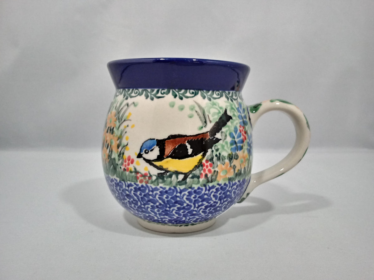 Polish Pottery - Large Latte/Soup Cups - Peacock - The Polish Pottery Outlet