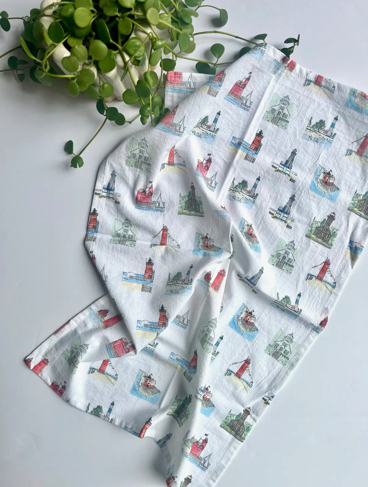 Michigan Lighthouse Tea Towel