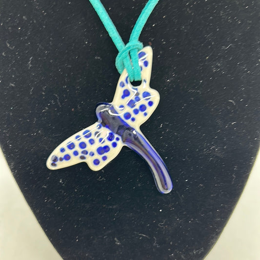 Polka Dot Dragonfly Necklace #3