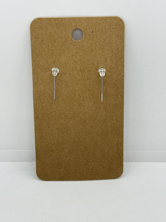 Sylvia Round Green Open Back Earrings