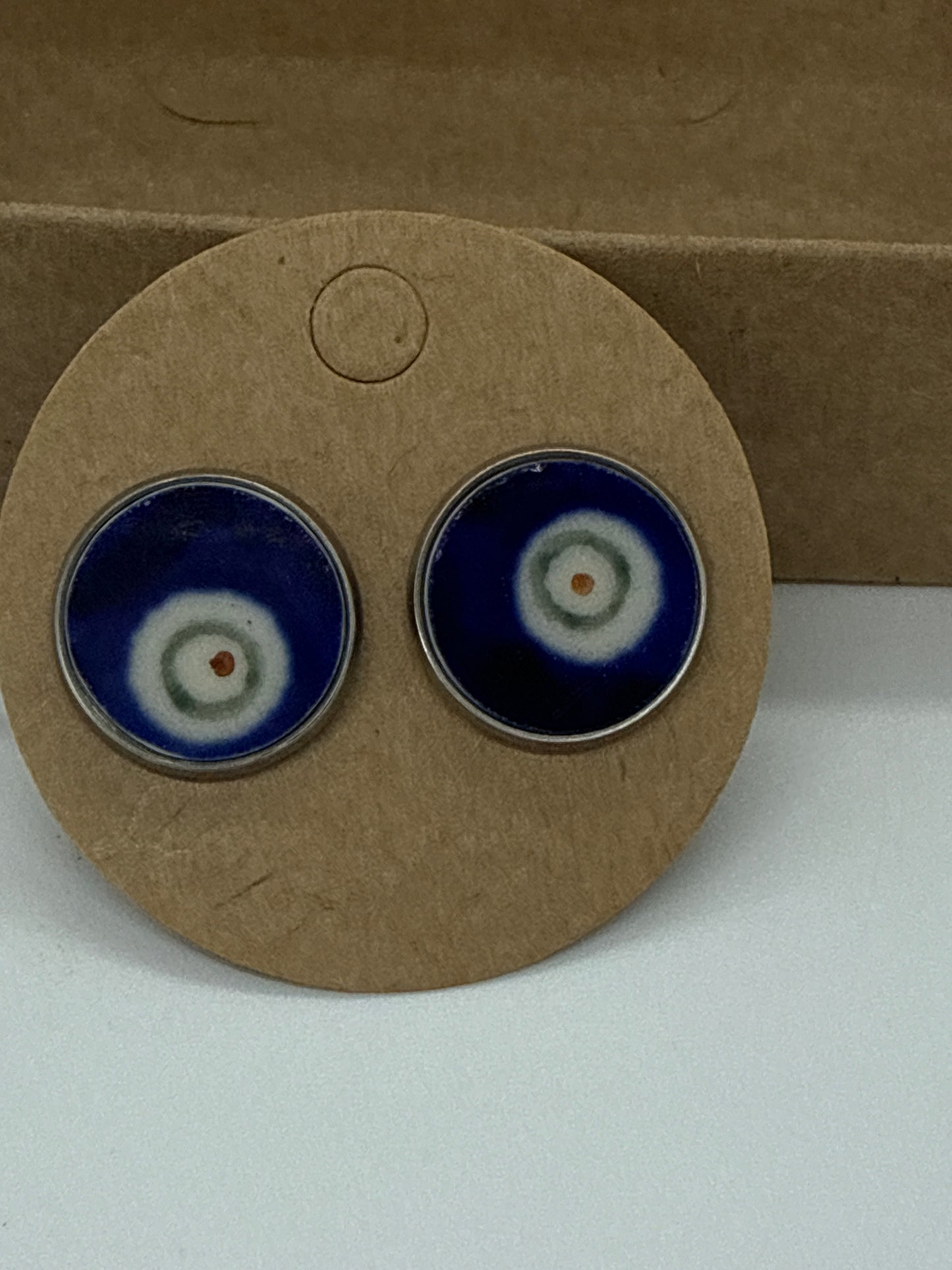 Sylvia Stud Peacock Eye Earrings