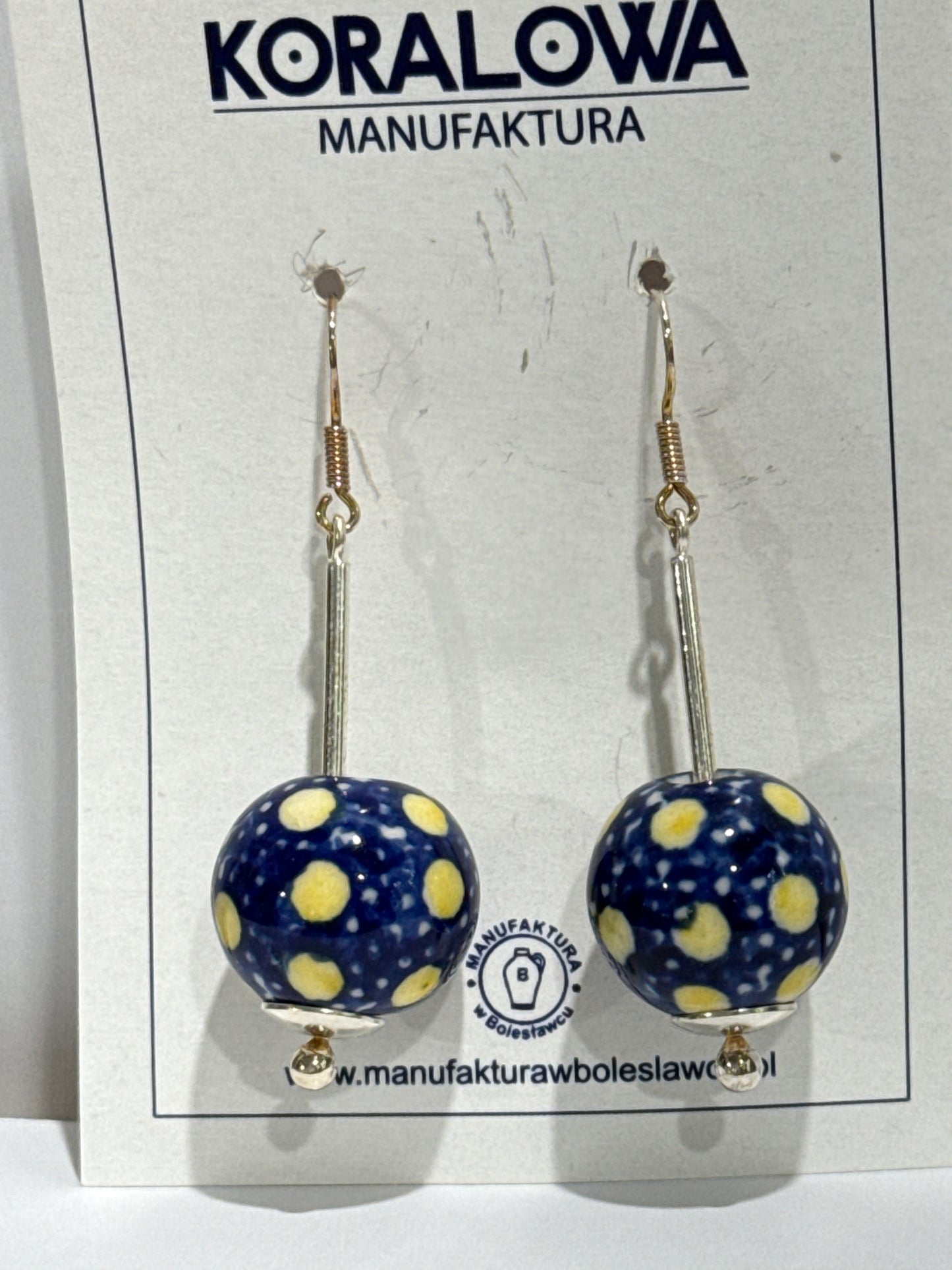 U fo Michigan Colors Polish Pottery Earrings