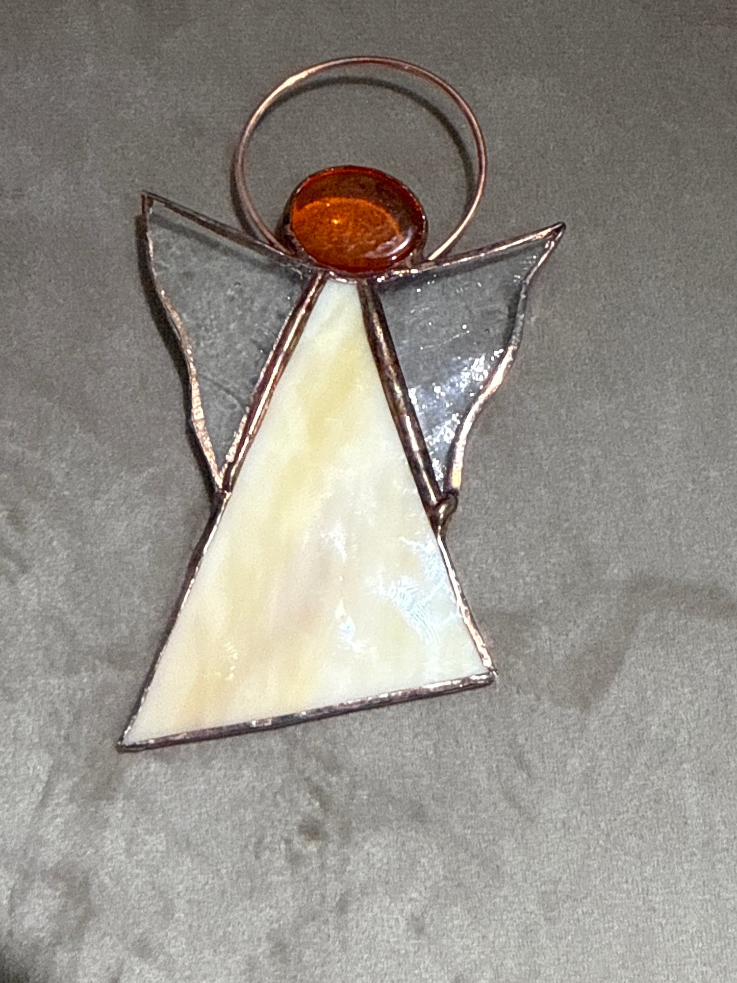 Tan Glass Angel with Glass Wings