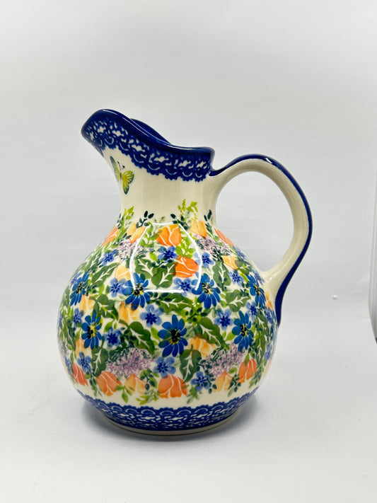 0210 Juice Pitcher - Green Butterfly - A1