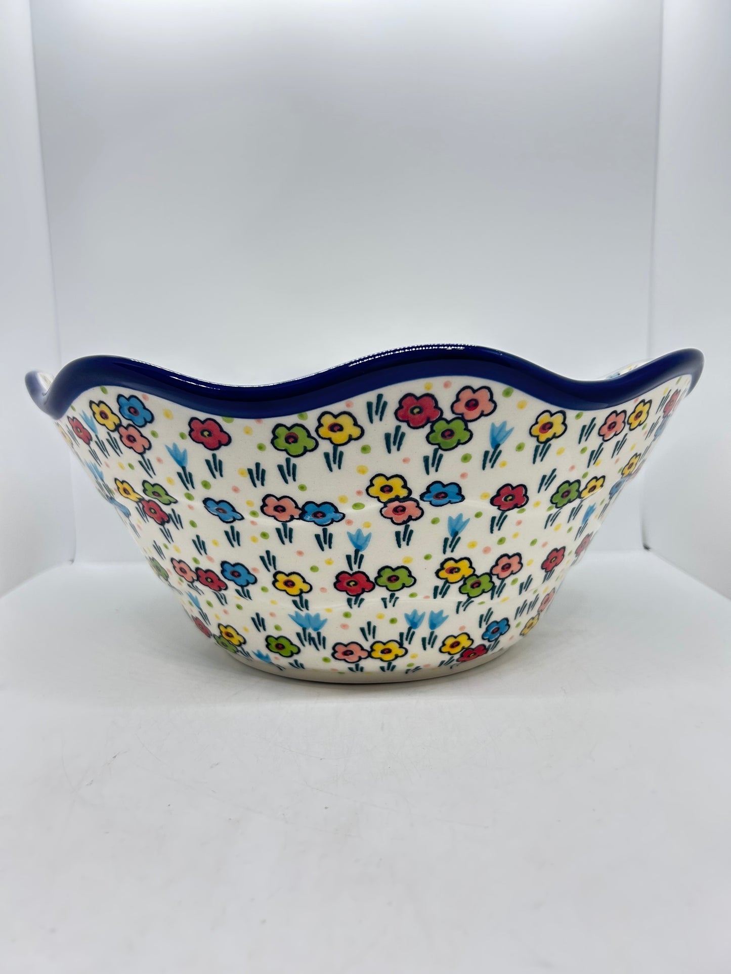 Bowl ~ Wavy Edge ~ Large ~ 12 inch ~ U4884 ~ U3!