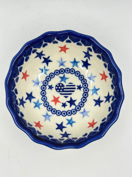 Scalloped Bowl - Patriotic Love - U