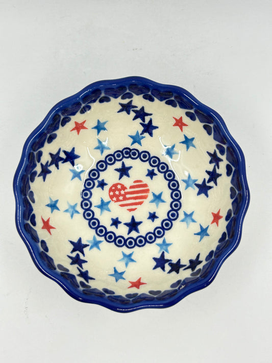 Scalloped Bowl - Patriotic Love - U