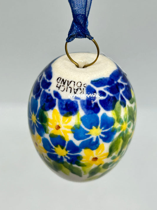 Yellow Floral Hanging Egg - U1