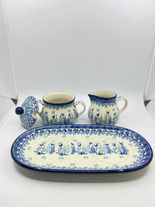Cream (6 oz) & Sugar (7oz) w/Plate ~ 3278X - T3!