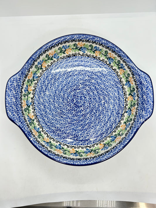 417 ~ Baker ~ Round w/ Handles ~ 10" - 1736X - T4!