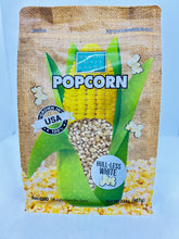 Load image into Gallery viewer, Baby White Popping Corn in 2 LB. Burlap Bag