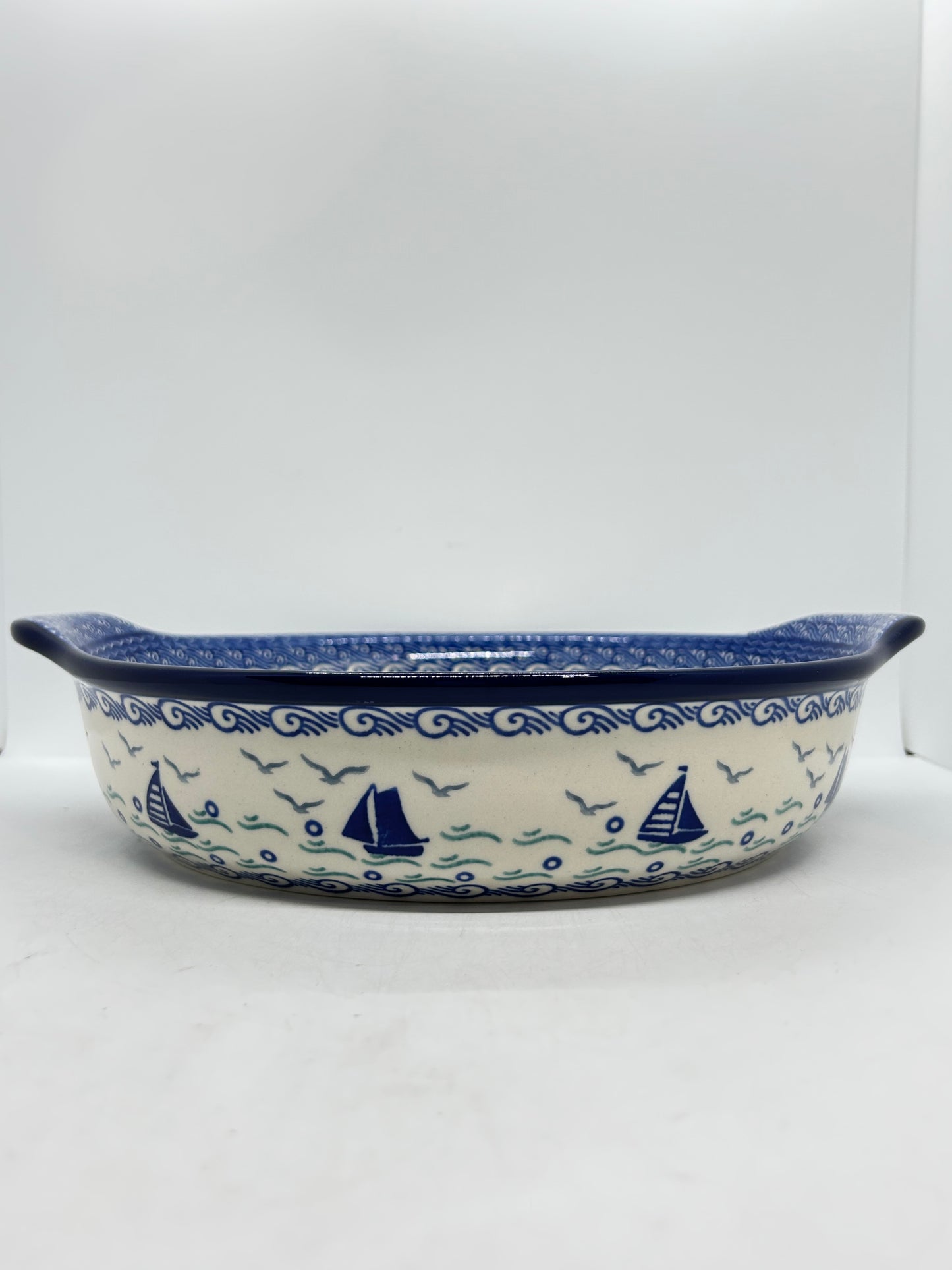 417 ~ Baker ~ Round w/ Handles ~ 10" - 2987X - T3!