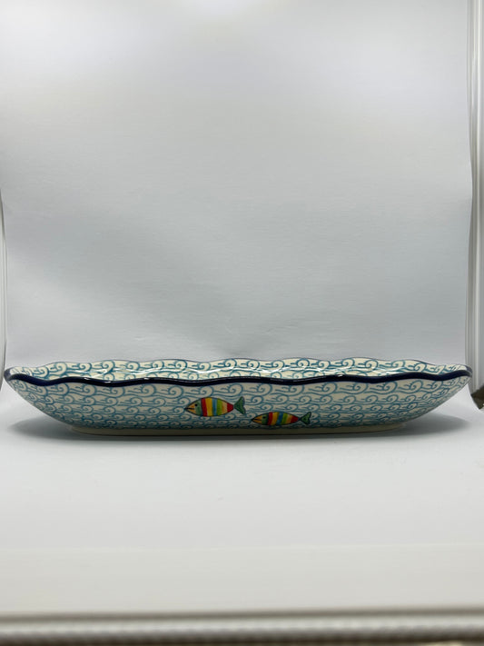 Tray ~ Scalloped Oval ~ 6.25 x 12.5 inch ~ 2540X - T4!