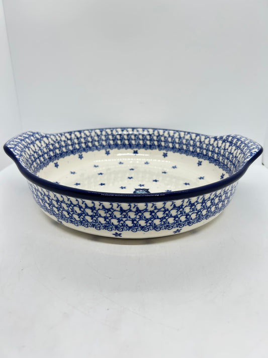 417 ~ Baker ~ Round w/ Handles ~ 10" - 2796X - T4!