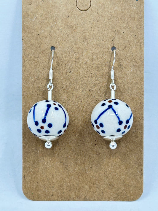 Dangling Simple Polish Pottery Earrings #10
