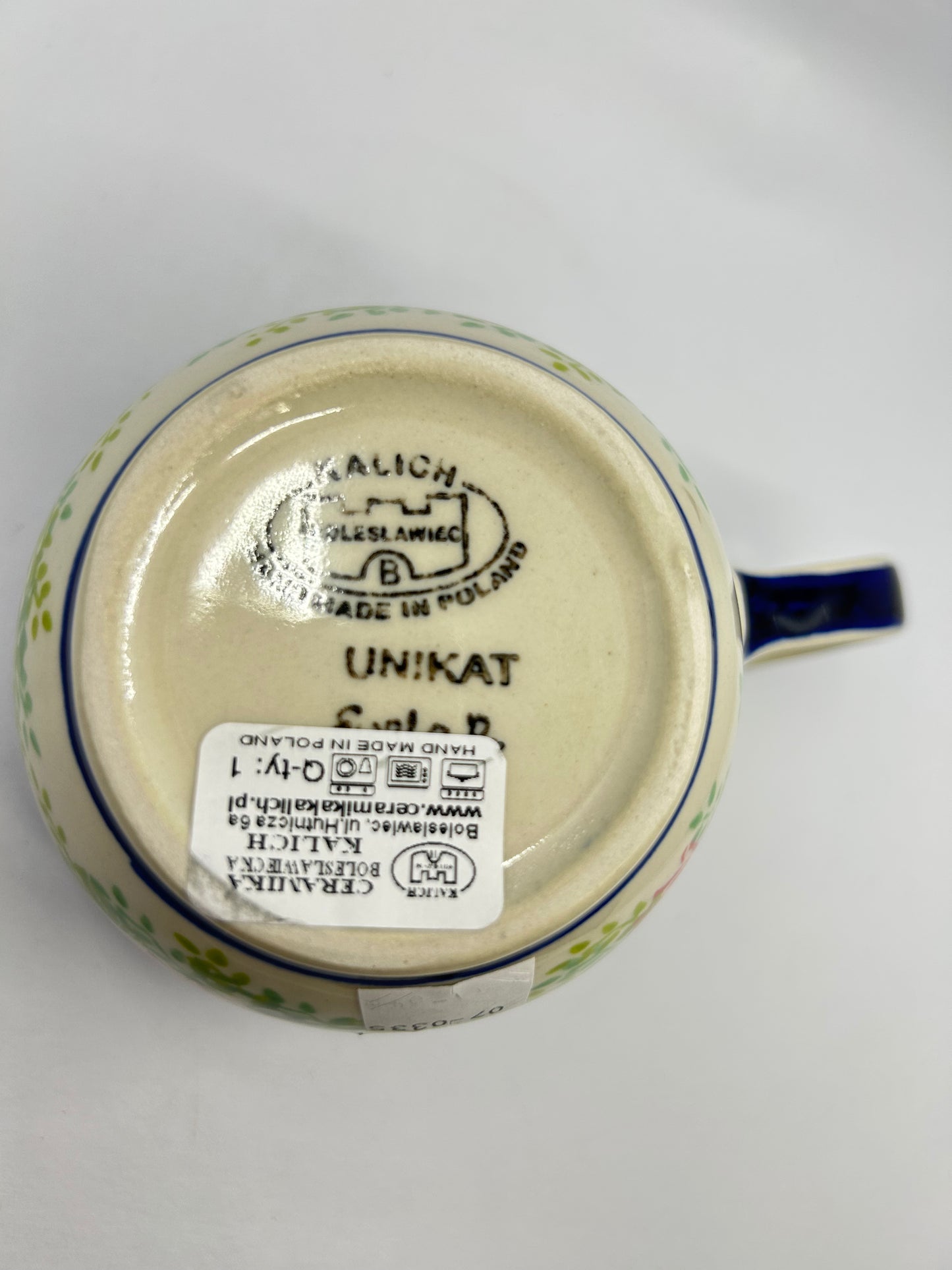 Kalich Soup Bowl with Handle - Green Gardens - Unikat