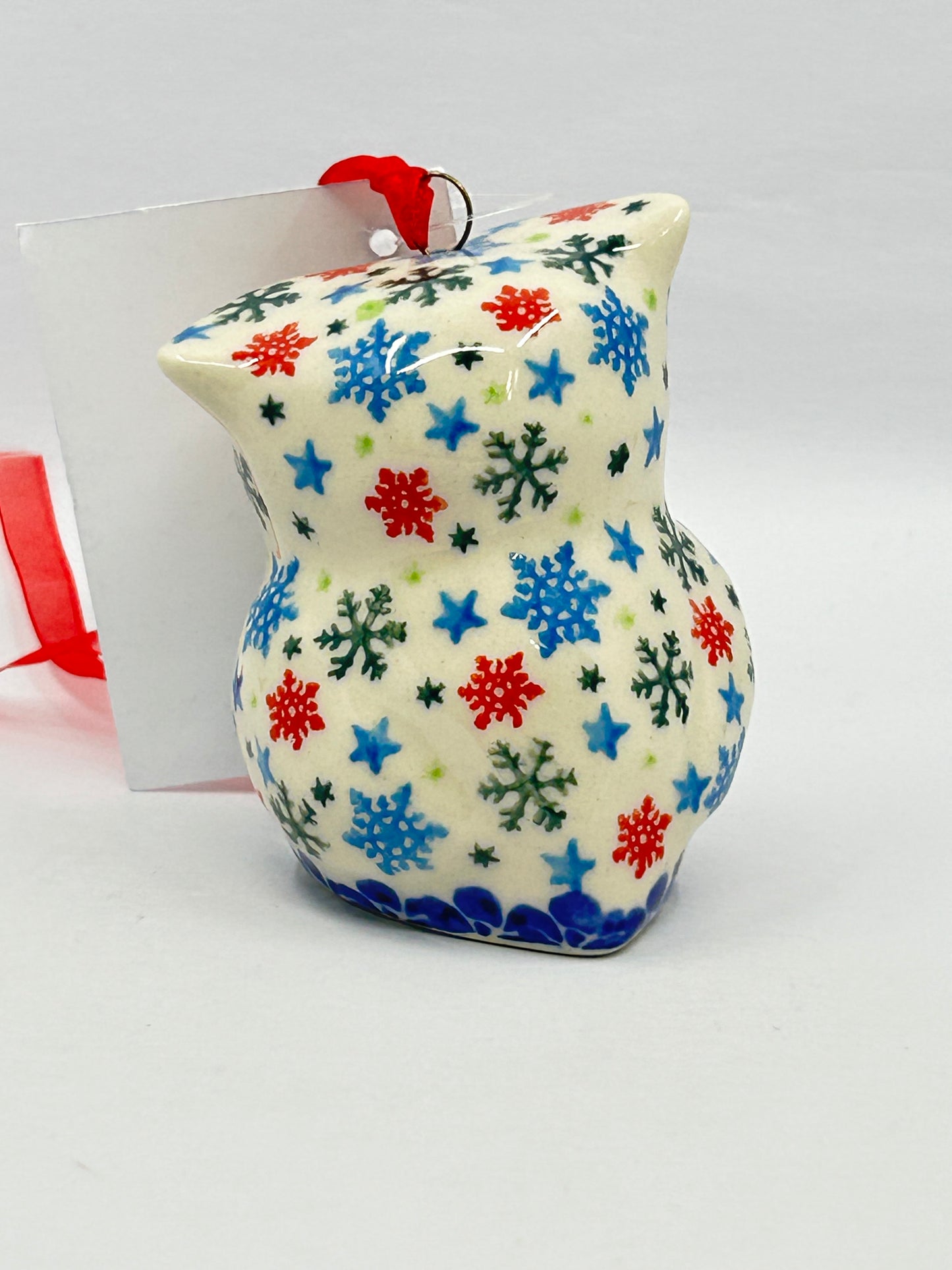 Owl Ornament - Patriotic Snowflake