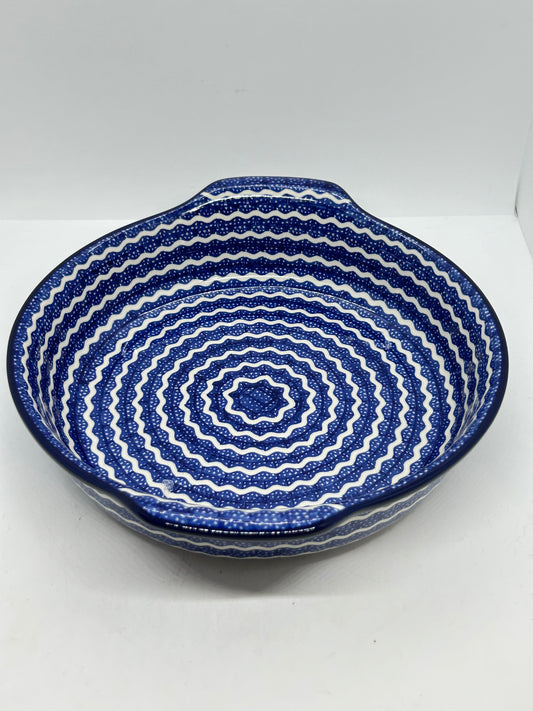 417 ~ Baker ~ Round w/ Handles ~ 10" - 2957X - T4!