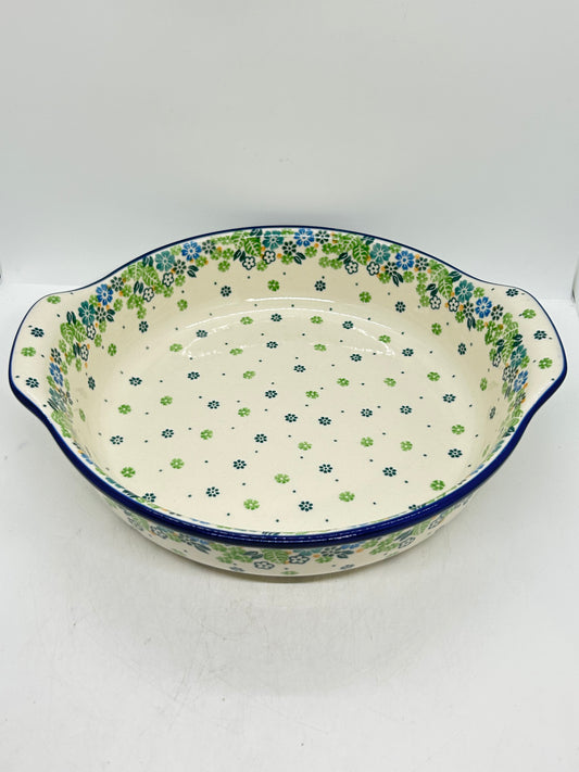 417 ~ Baker ~ Round w/ Handles ~ 10" - 2064X - T3!