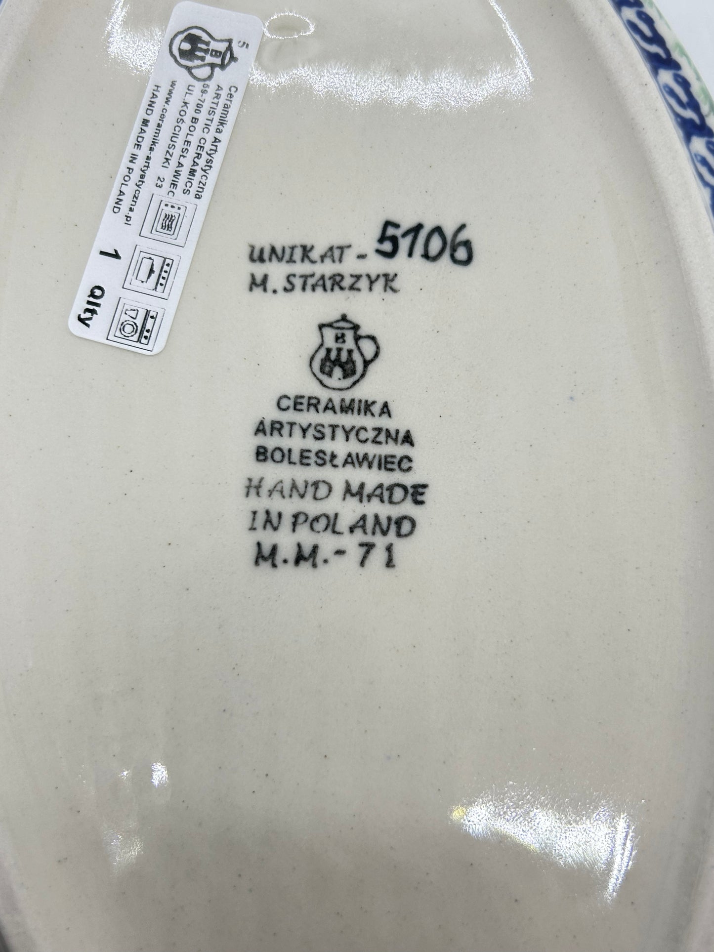 Baker Oval ~ 9.5 inch ~ U5106 - U3!