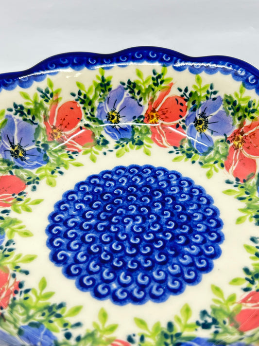 Scalloped Serving Bowl - Spring Floral - A