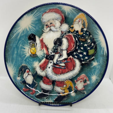 Limited Edition Large Plate - Santa with Skates