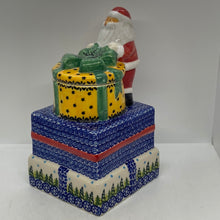 Load image into Gallery viewer, Second Quality Santa Canister with Trees