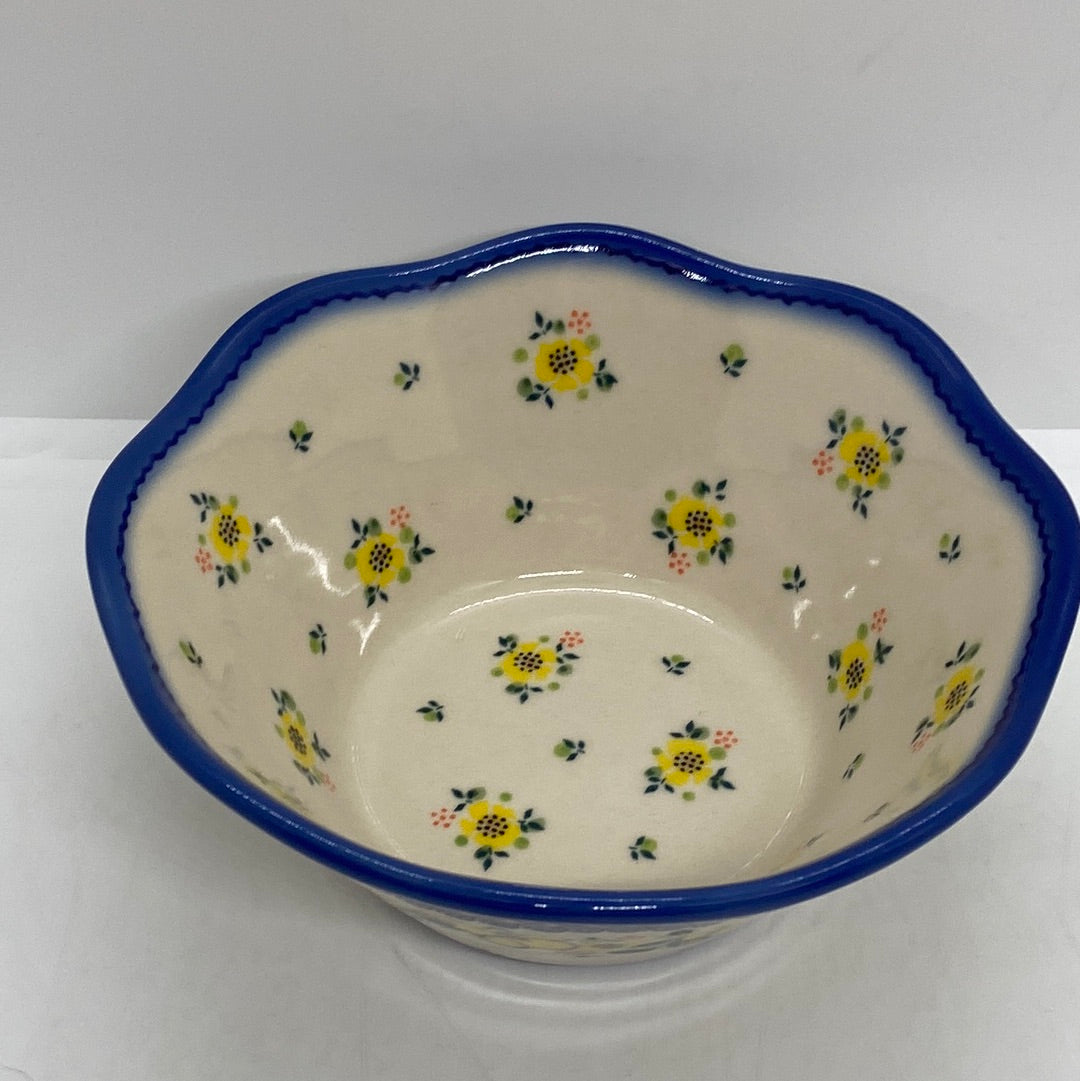 White Wavy Edge Ceramic Serving Bowl 12.75cm main image 1
