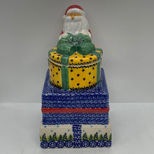 Load image into Gallery viewer, Second Quality Santa Canister with Trees