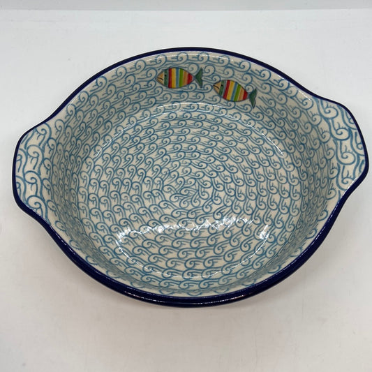 141 Baker ~ Round w/ Handles ~ 8 inch ~ 2540X ~ T4!