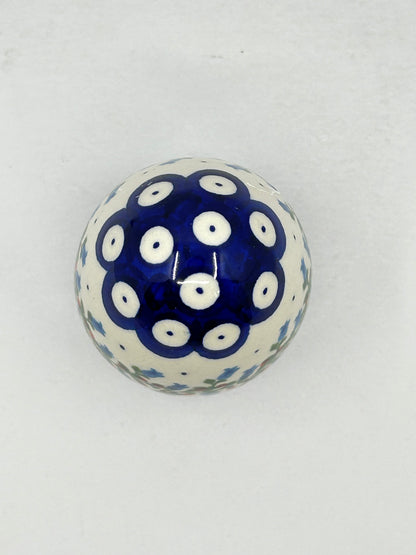 Kalich Stoneware Egg - Blue Dot with Tulips - Unikat