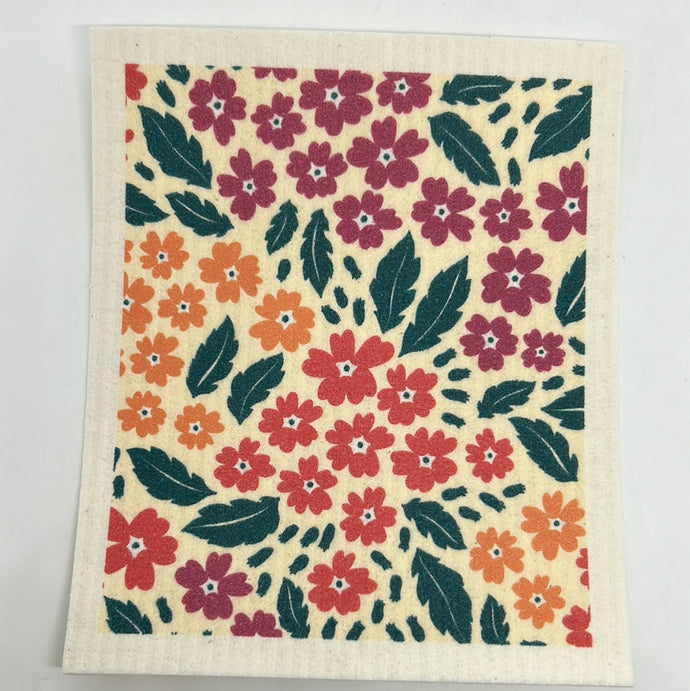 Summer Flower Swedish Dishcloth