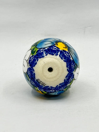 Kalich Stoneware Egg - Blue and White Large Floral - Art1