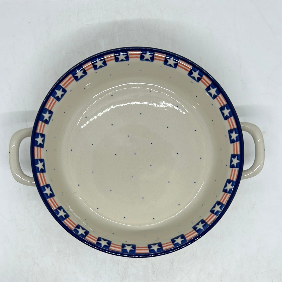 Baker ~ Round w/ Handles ~ 8 inch ~ 0254X - T1!