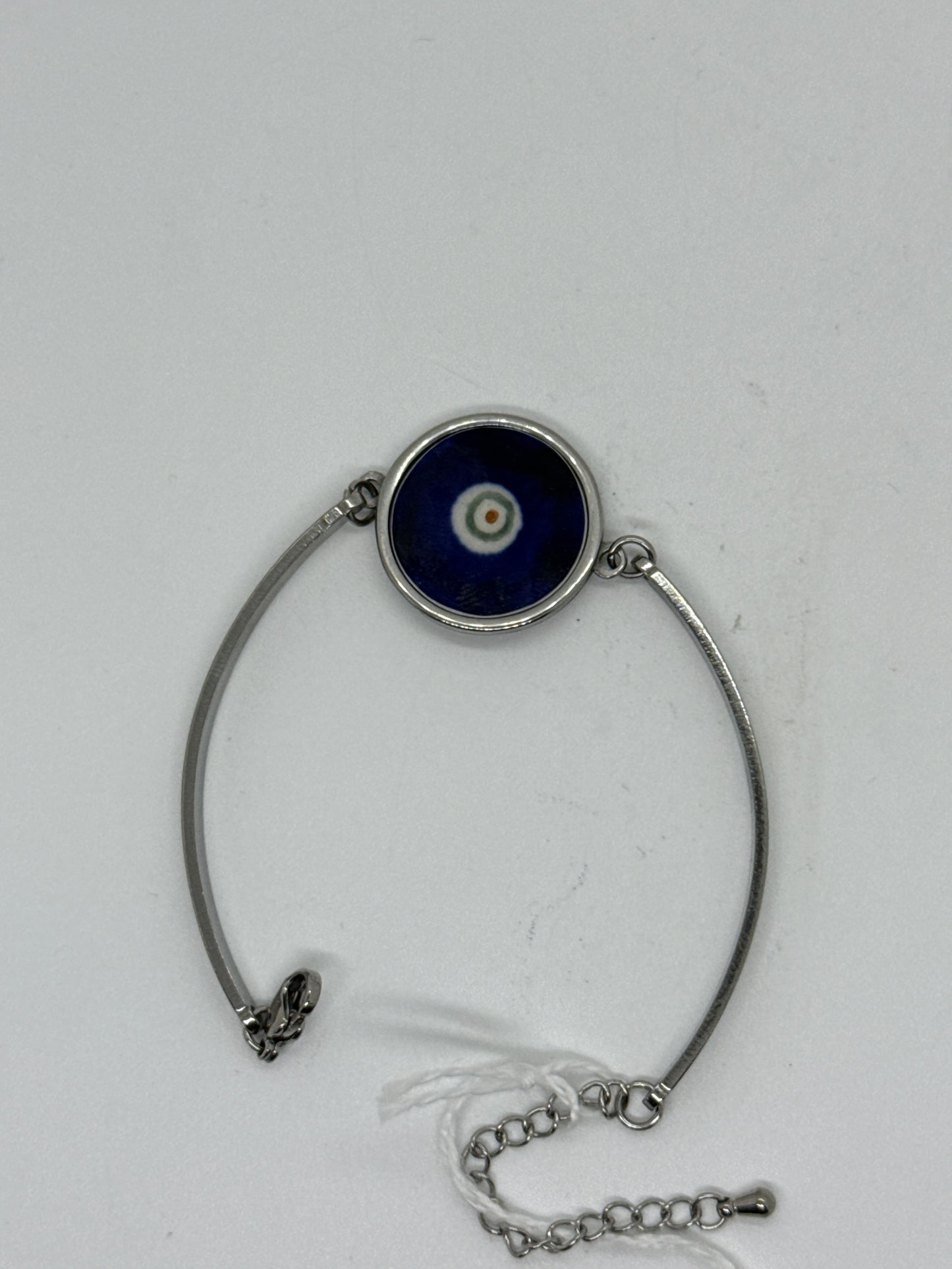 Sylvia Round Traditional Peacock Steel Bracelet