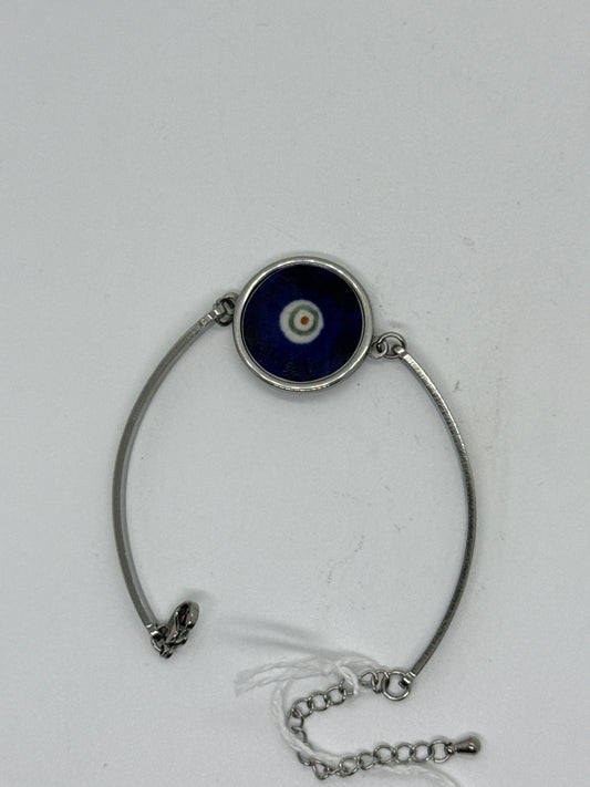 Sylvia Round Traditional Peacock Steel Bracelet