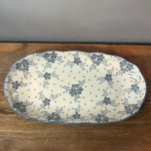 Tray ~ Scalloped Oval ~ 6.25 x 12.5 inch ~ 2374* - T3!
