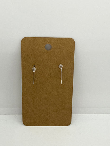Sylvia Square Peacock Open Back Earrings