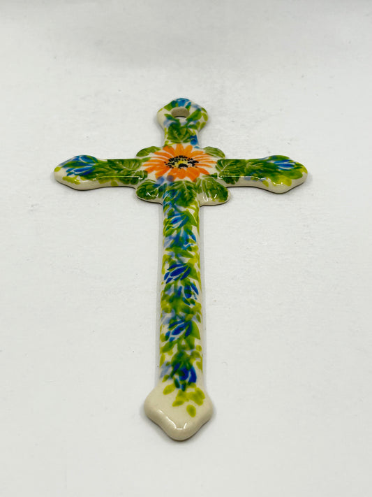 Narrow Kalich Cross - Salmon Flower w Green