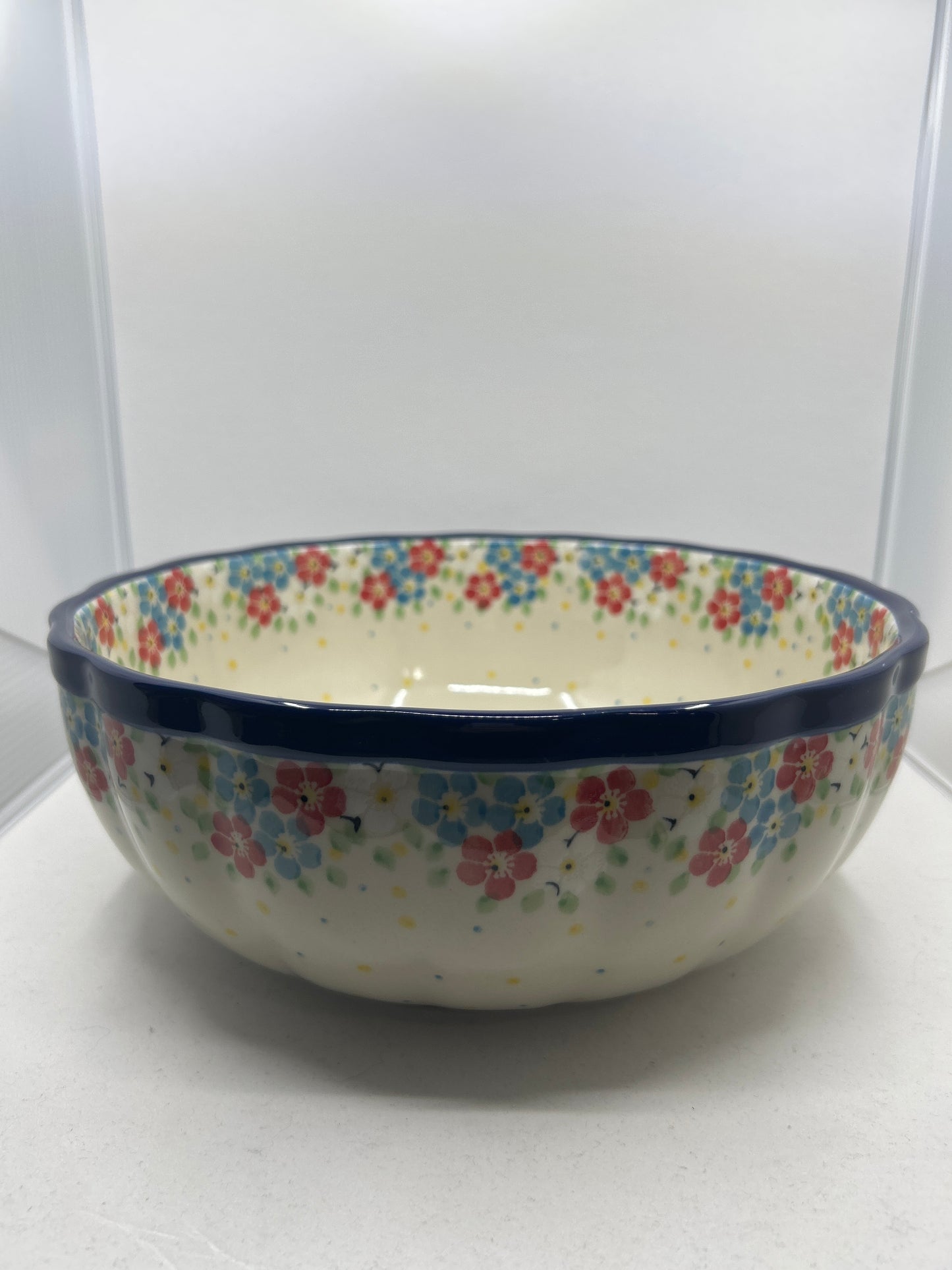 013 ~ Wavy Large Salad Bowl ~ 10.5" ~ 2413X - T4!