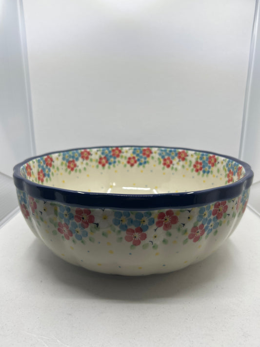 013 ~ Wavy Large Salad Bowl ~ 10.5" ~ 2413X - T4!