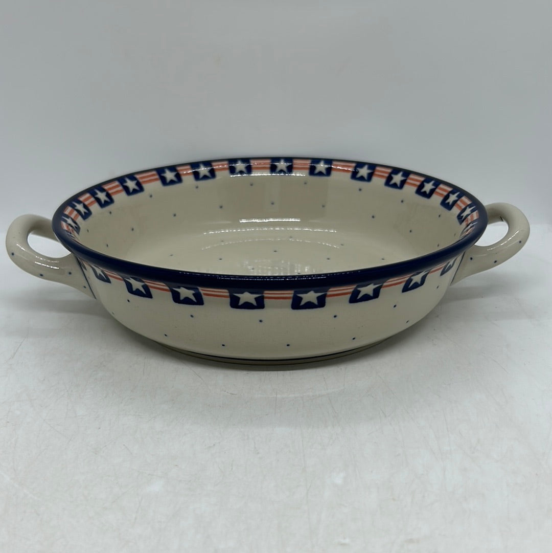 Baker ~ Round w/ Handles ~ 8 inch ~ 0254X - T1!