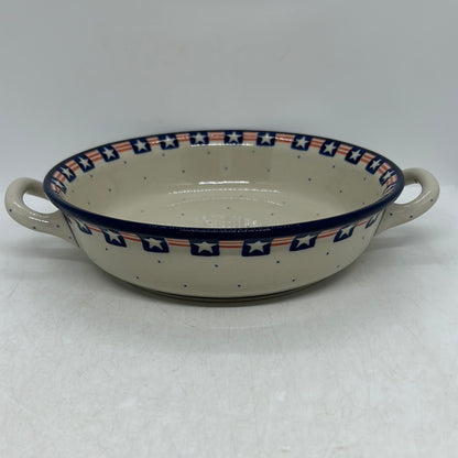 Baker ~ Round w/ Handles ~ 8 inch ~ 0254X - T1!