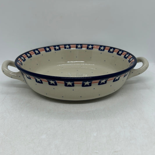 Baker ~ Round w/ Handles ~ 8 inch ~ 0254X - T1!