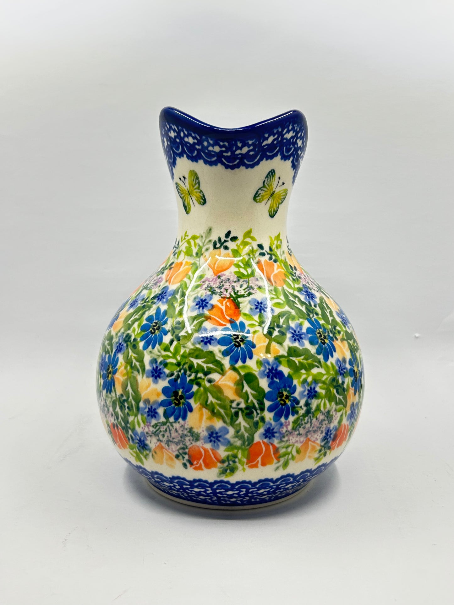 0210 Juice Pitcher - Green Butterfly - A1