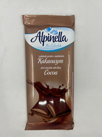 Dark Chocolate with Cocoa Filling Bar by Alpinella