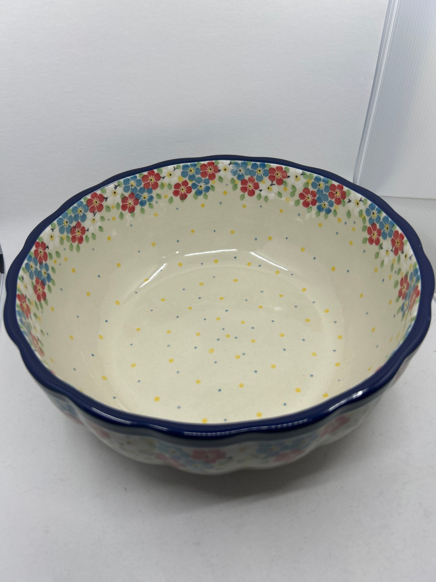 013 ~ Wavy Large Salad Bowl ~ 10.5" ~ 2413X - T4!