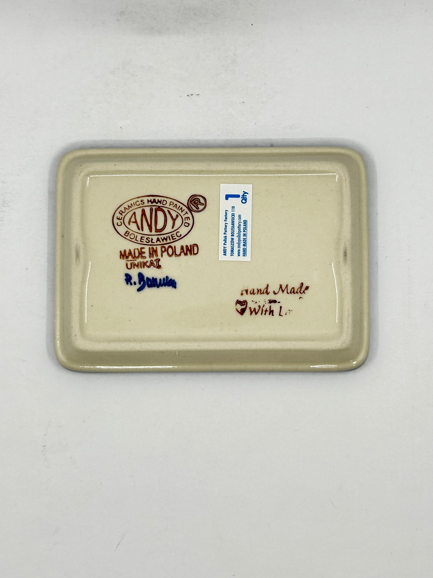 Flat Soap Dish with Rim - D15