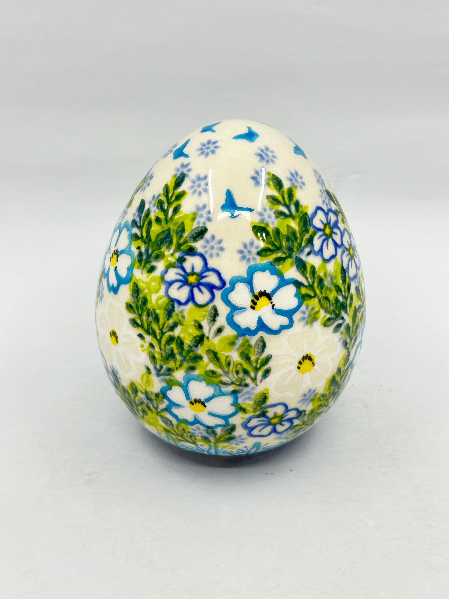 0603 Large Egg - Blue and White - U