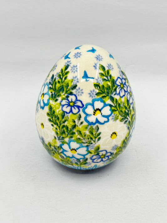 0603 Large Egg - Blue and White - U